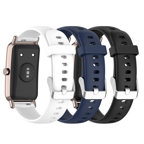 Bands Compatible for MorePro HM08/FITVII HM08 Replacement BandsSilicone Colorful Wristband Adjustable Bands Strap for MorePro HM08/FITVII HM08 Fitness Tracker Accessory (black/blue/white)