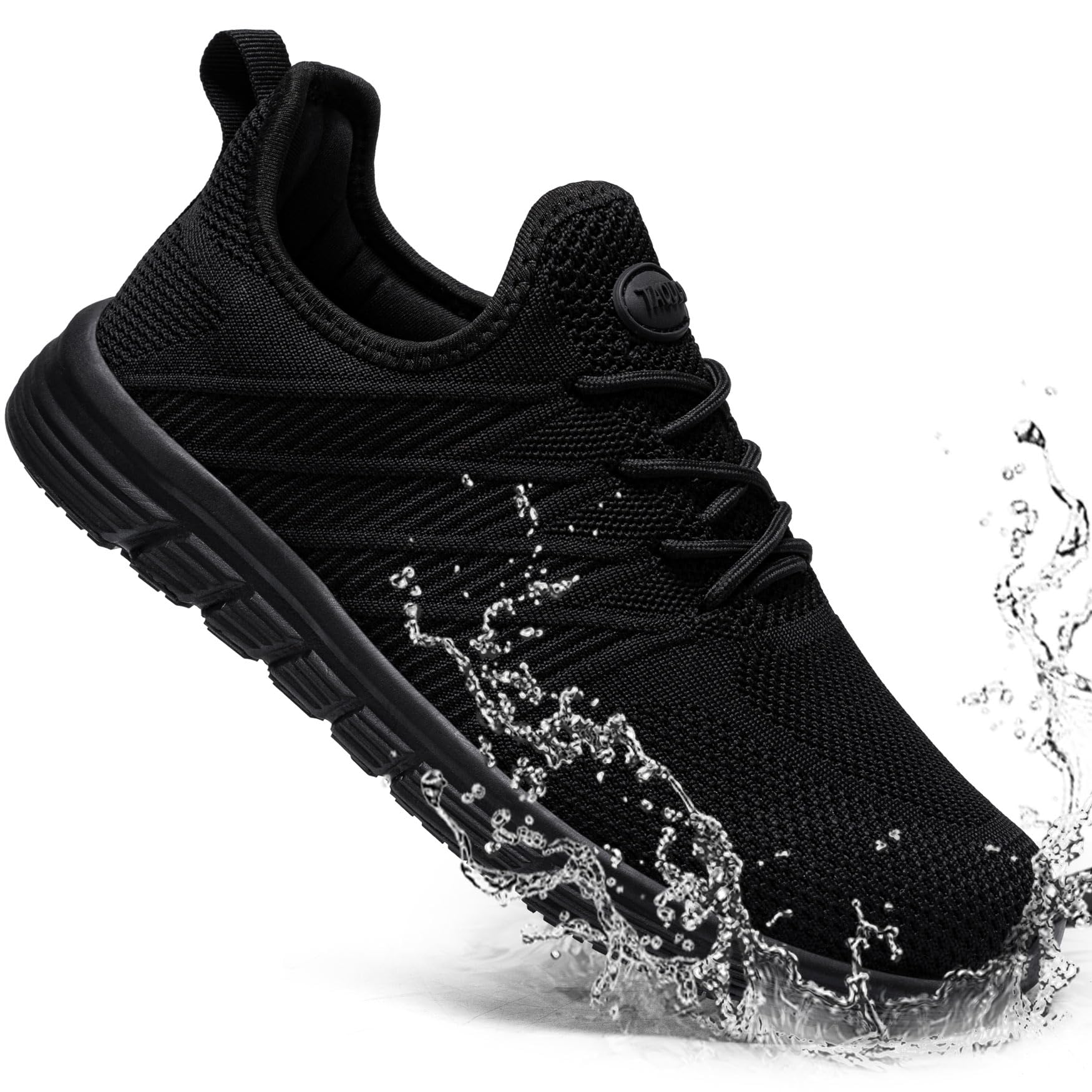 Taquco Slip Resistant Slip On Shoes for Womens Work Non Slip Sneakers Water Resistant Zapatos Antideslizantes para Mujer Food Service Chef Restaurant (Mystic Black8.5)