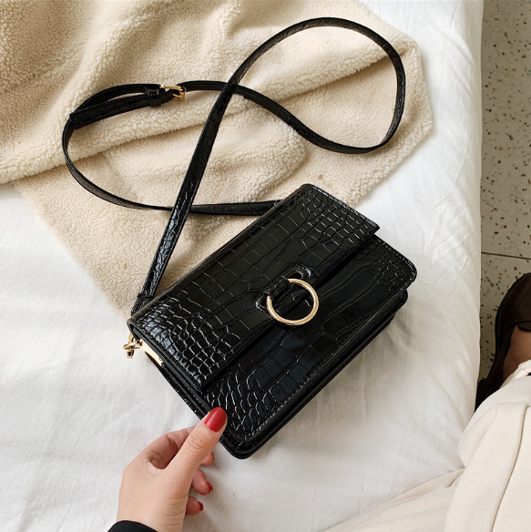 Crocodile Pattern Crossbody Bag - Fashionable Shoulder Bag