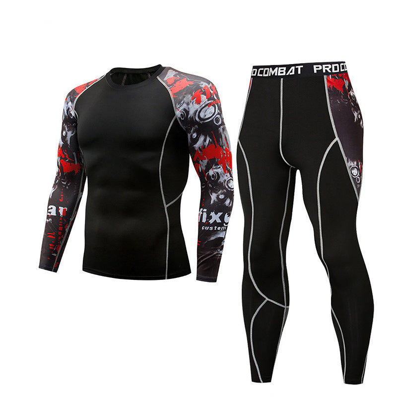 Men's Athletic Set - Long Sleeve Dry Fit T-Shirt
