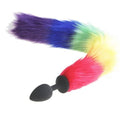 Colorful Fox Tail Silicone Anal Plug - Unique Adult Toy