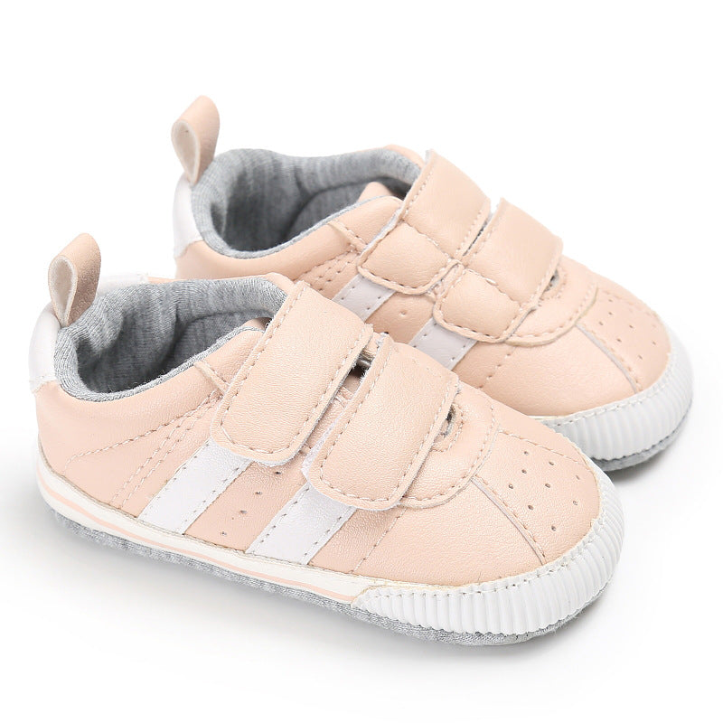 Baby Velcro White Sneakers - Soft Sole Toddler Shoes