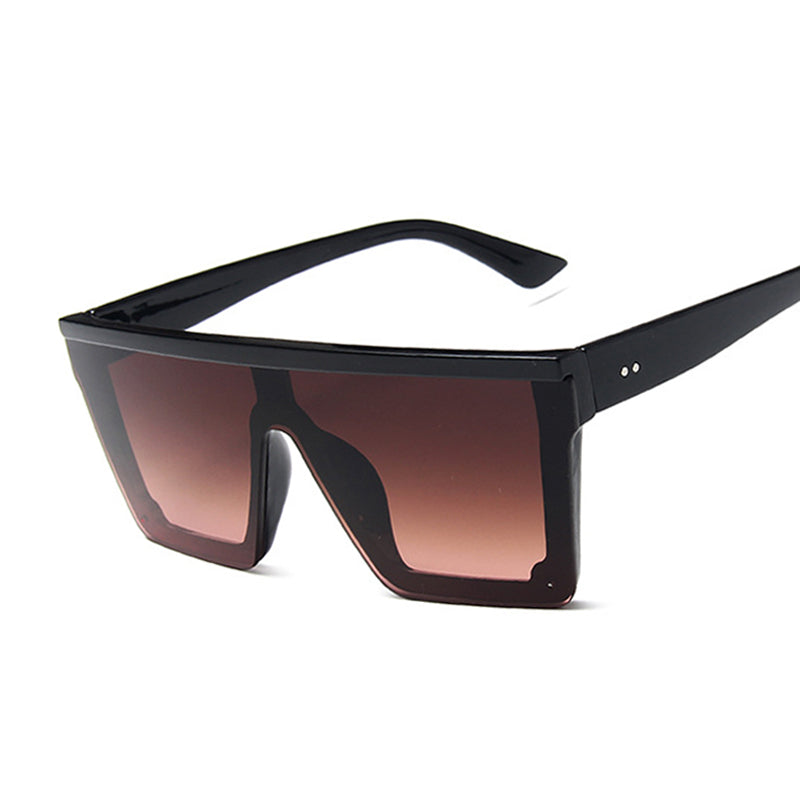 Oversized Black Square Sunglasses for Men and Women