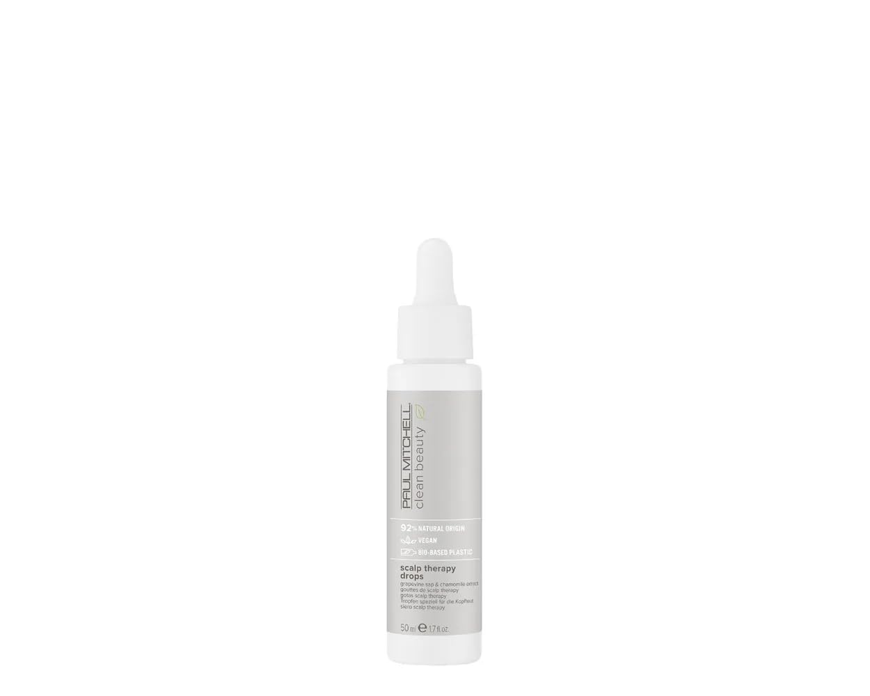 Paul Mitchell Clean Beauty Scalp Therapy Drops Ultra-Lightweight Scalp Serum Soothes + Nourishes All Hair Types Especially Dry Oily + Sensitive Scalps 1.7 fl. oz.