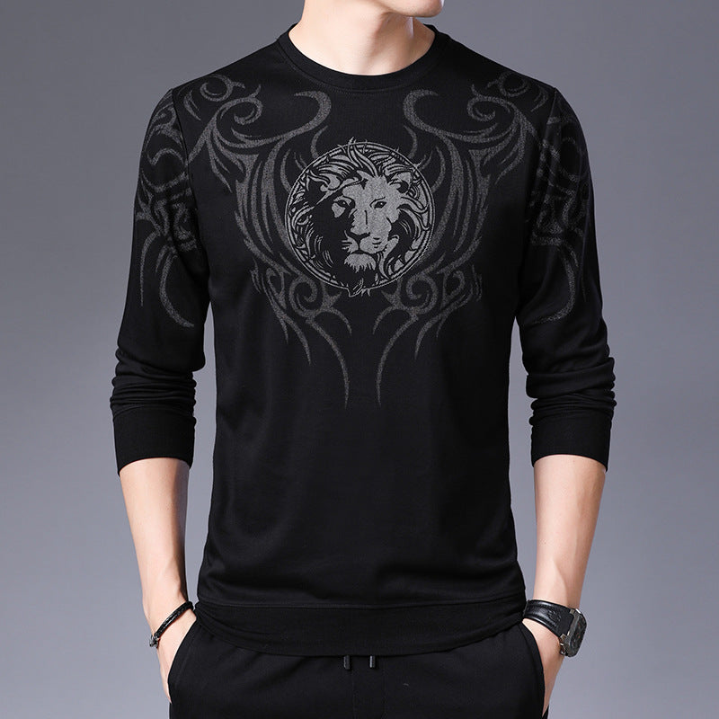 Men's Long Sleeve Printed Crew Neck T-Shirt (2020)