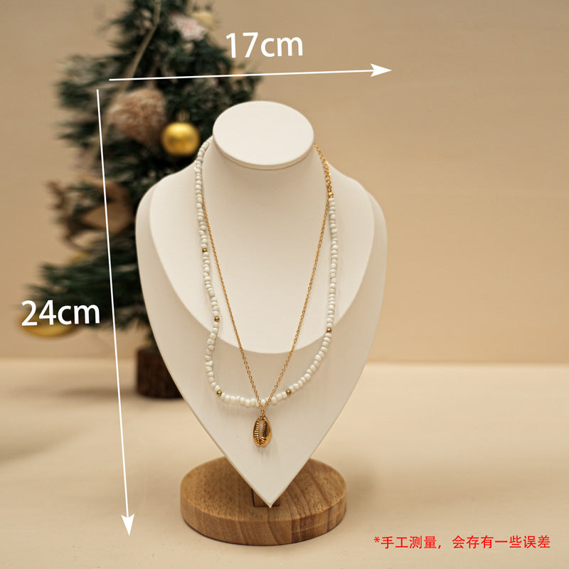 Velvet Necklace Display Stand for Jewelry Showcases