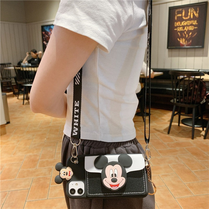 Crossbody Phone Case for iPhone 15/13 with Card Holder