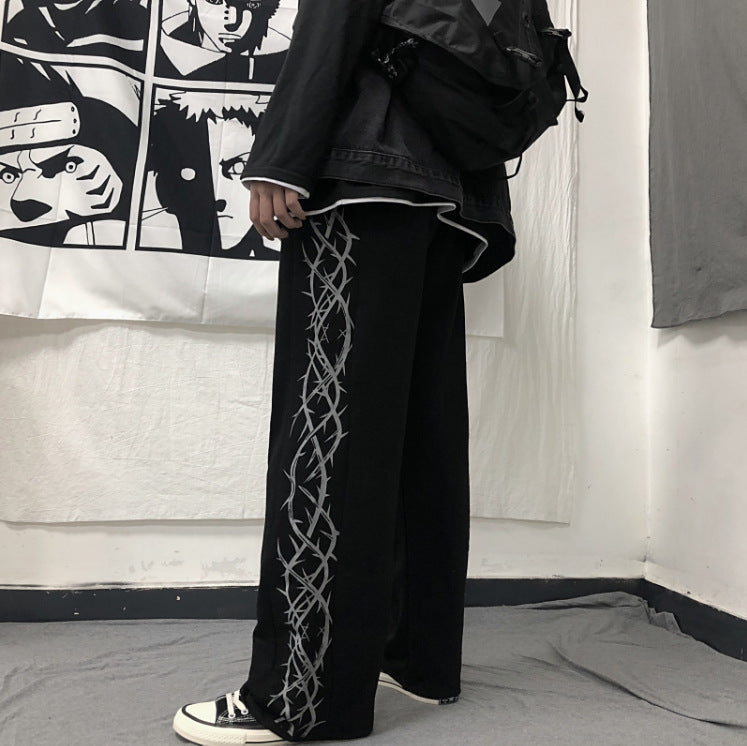 Korean Style Loose Fit Wide Leg Sports Pants