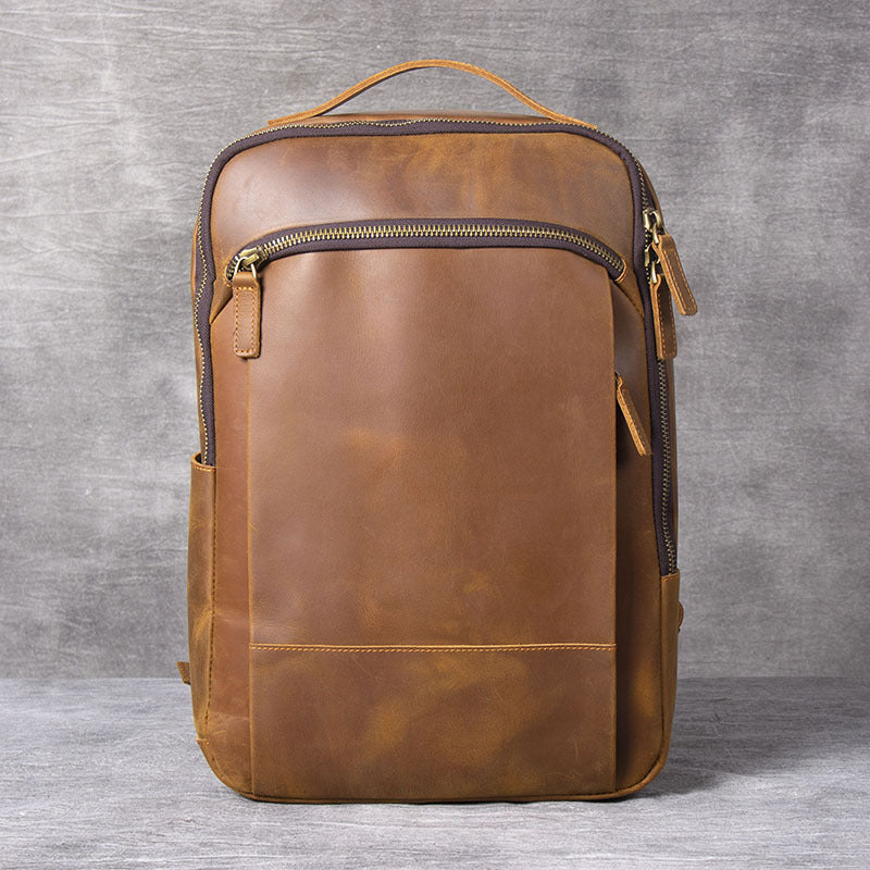 Vintage Crazy Horse Leather Backpack