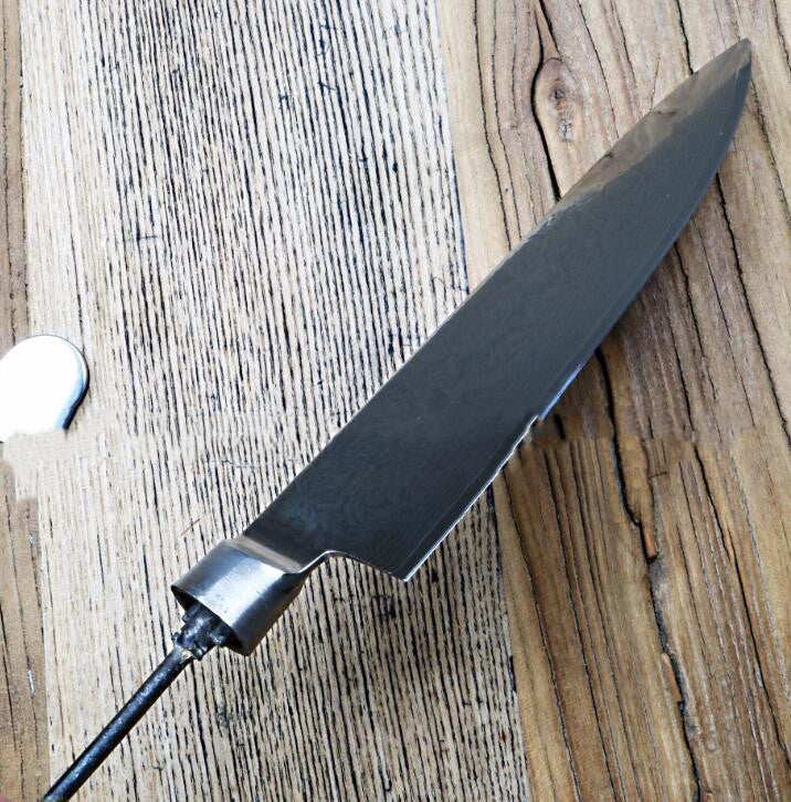 Damascus Chef Knife 8-Inch Blade and Blank