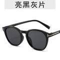 Retro Round Sunglasses for Men and Women (Black)