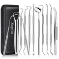 Dental Tools Sopito 11pcs Teeth Cleaning Tools Stainless Steel Dental Scraper Scaler Pick Plaque Remover Set