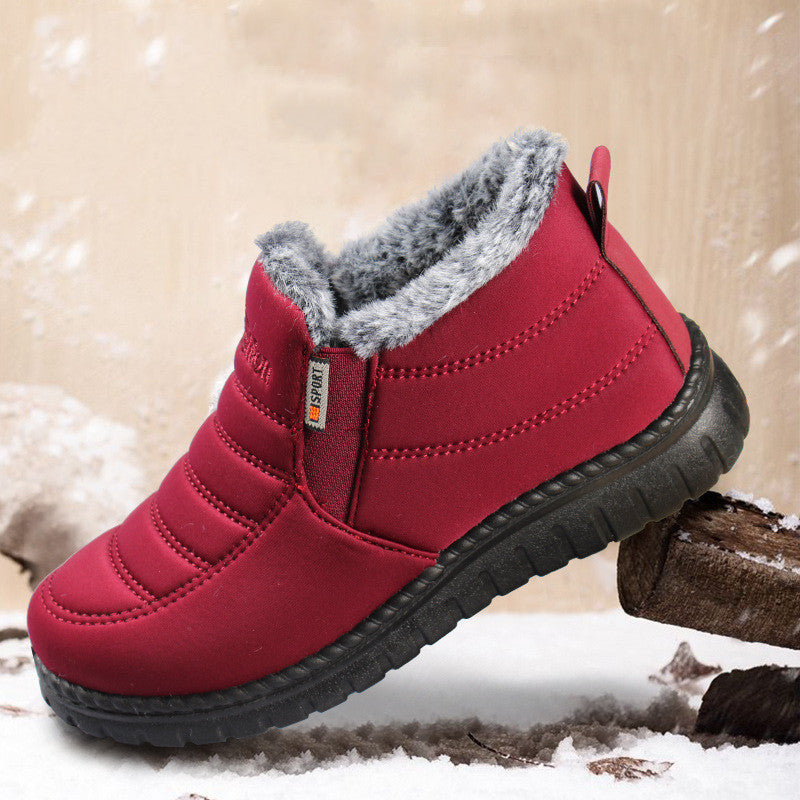 Women's Mid-Calf Snow Boots with Rabbit Fur Lining
