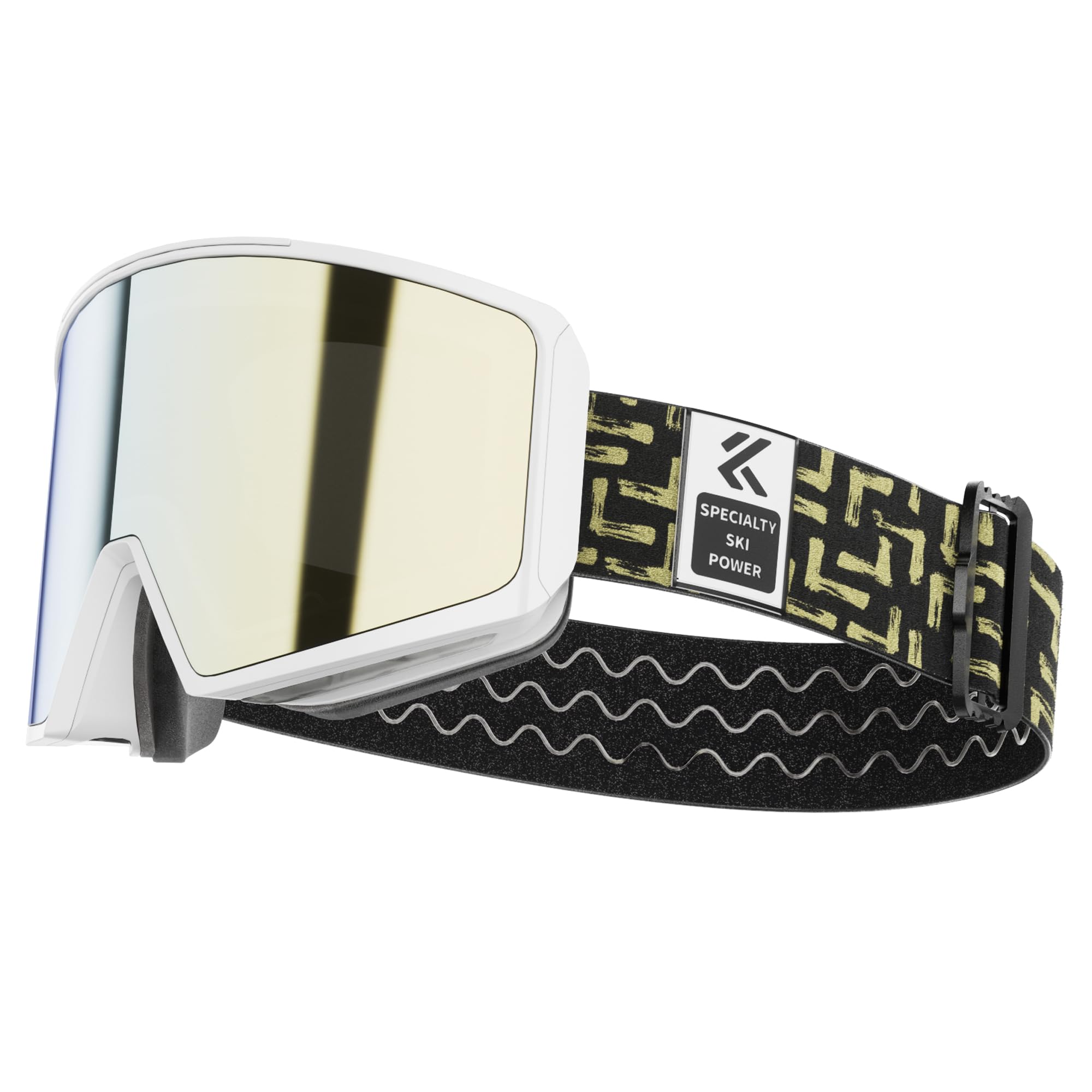 KAPVOE Ski Goggles Snowboard Goggles for Men Women Youth OTG Snow Goggles Anti Fog 1OO% UV Protection Motorcycle Goggles Over Glasses Winter Snow Sports Goggles Snowmobile Skiing Skating Gold