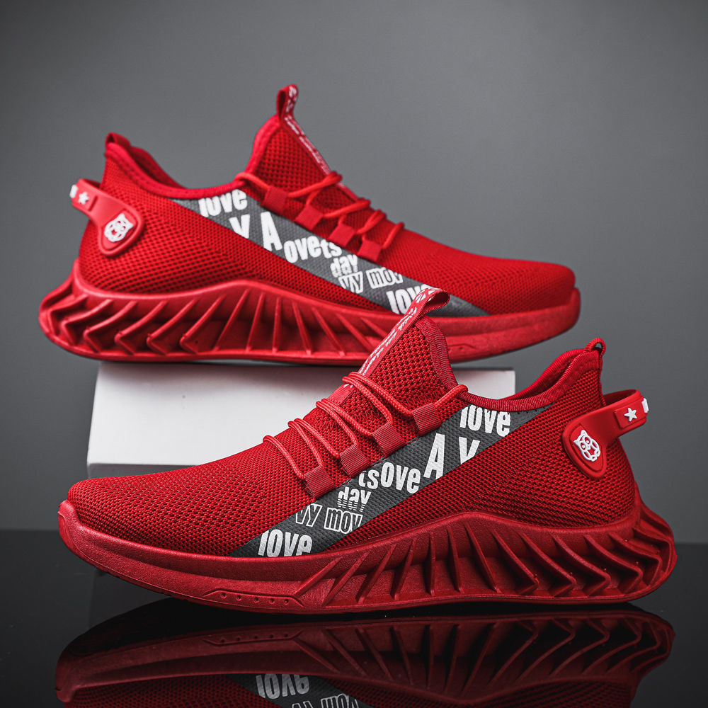 Men's Trendy Breathable Woven Sports Running Shoes