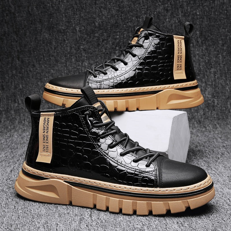 2023 Men's Leather Martin Boots - British Style Casual