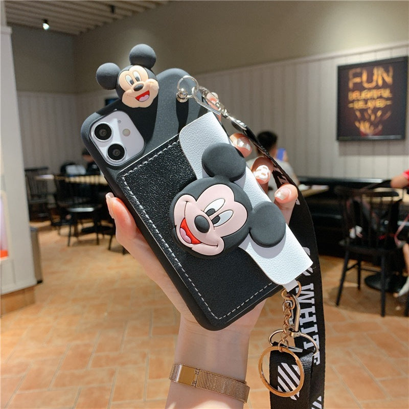 Crossbody Phone Case for iPhone 15/13 with Card Holder