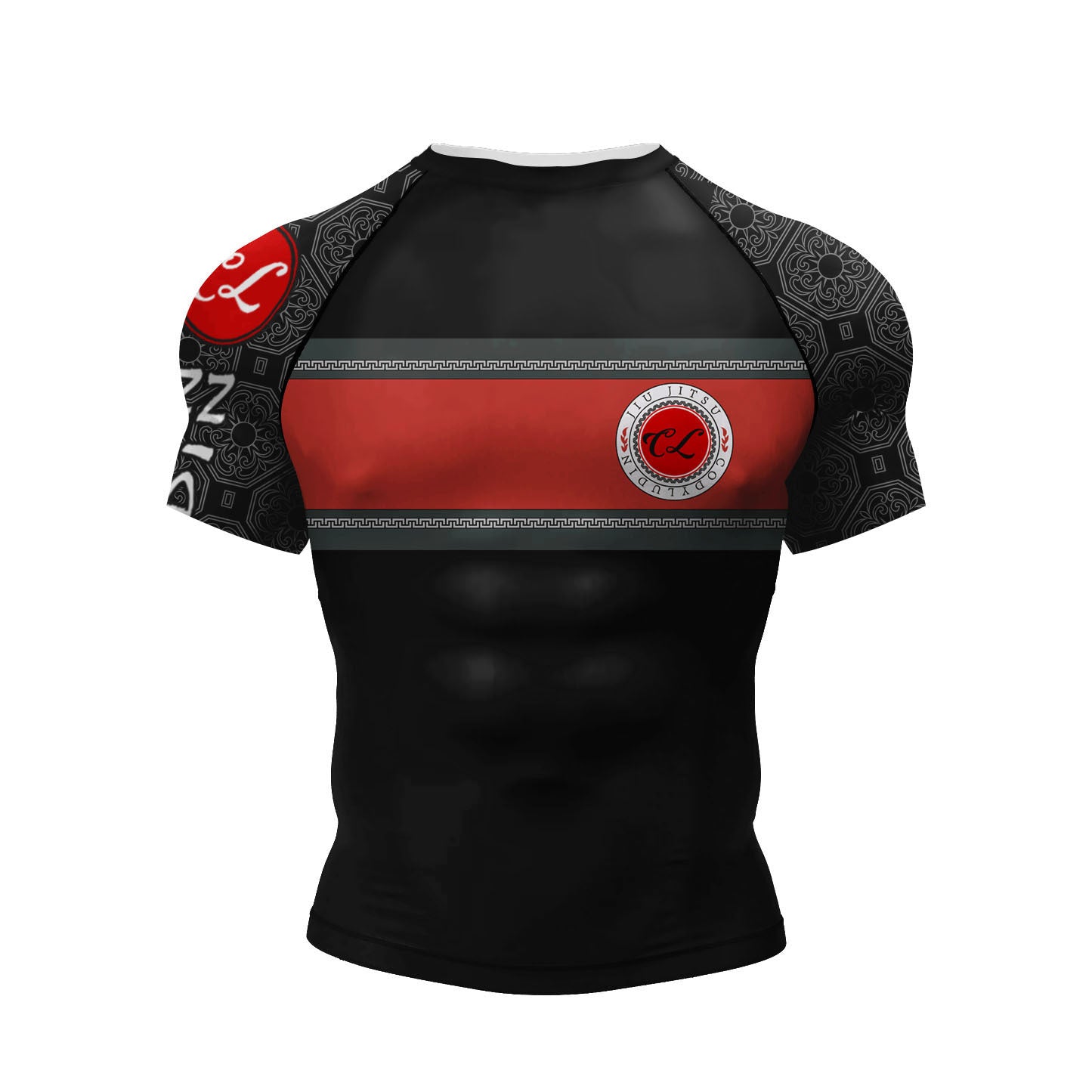 Men's 3D Digital Print Short Sleeve Athletic T-Shirt