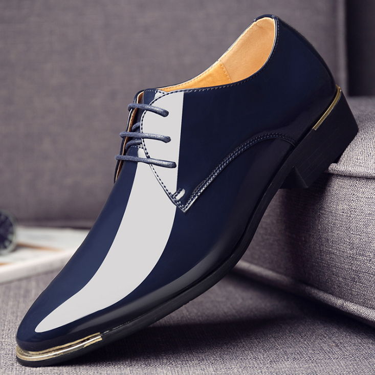 Men's Business Leather Shoes - Casual British Lace-Ups