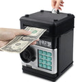 Elemusi Piggy Bank for Kids ATM Electronic Password Cash Coin Bank Money Saving Box for Kids Boys Girls Birthday Gift (Black)