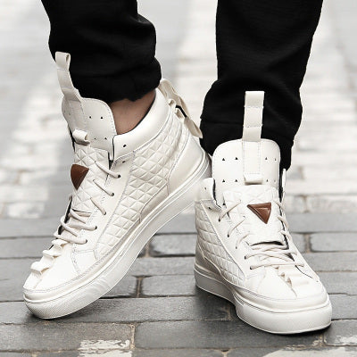 Men's High-Top Korean Style Casual Sneakers for Summer