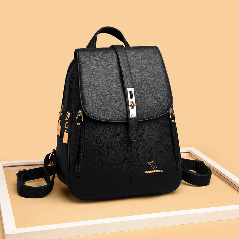 Fashion Leather Backpack for Women - Travel & School Use