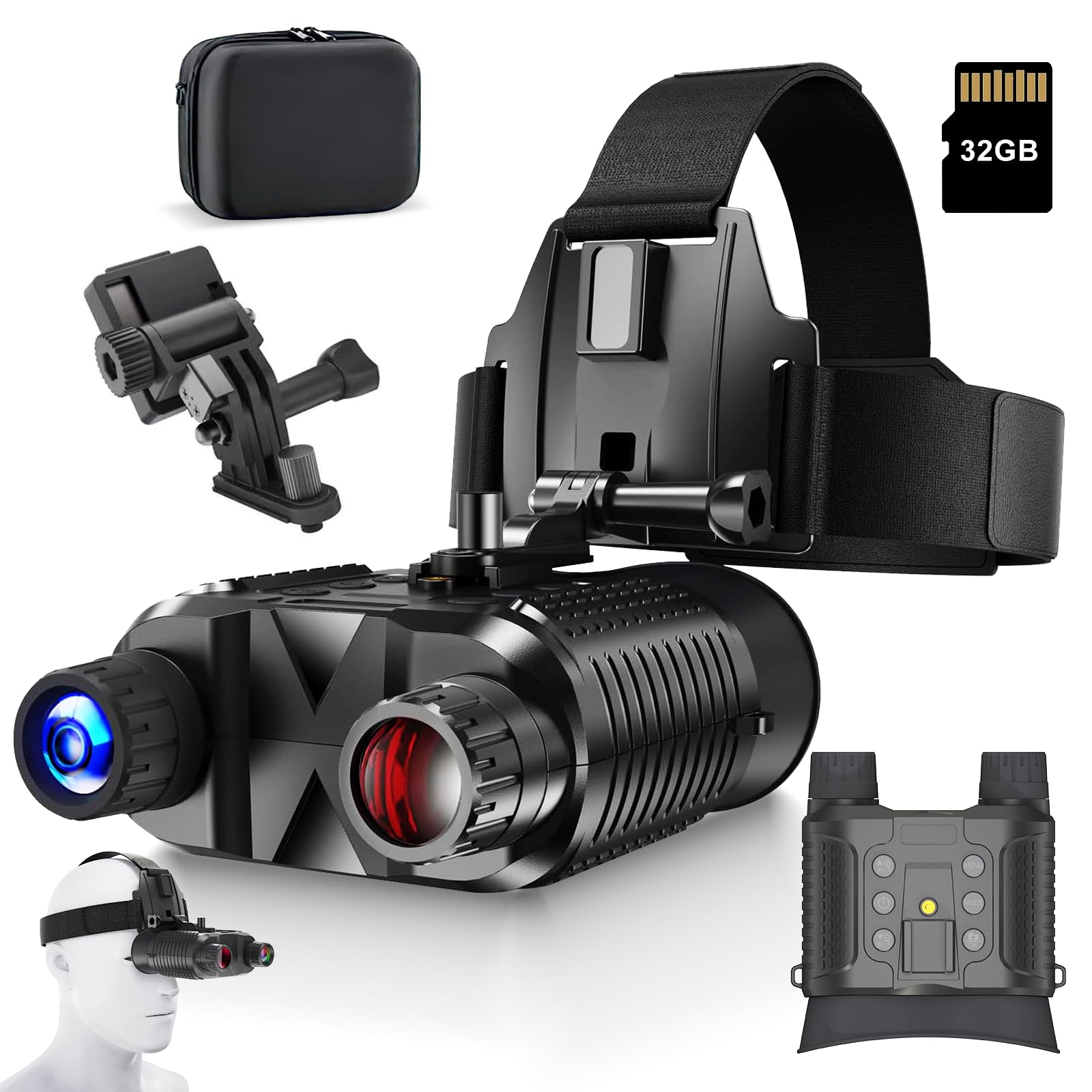Night Vision Goggles（2nd Generation Upgrade）-Night Vision Binoculars1312FT Digital Infrared Head Mounted Night VisionCompatible with Military Tactical FastMICH Helmet
