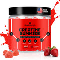 Creatine Monohydrate Gummies - 4g Creatine Monohydrate per Serving - Vegan Gummies for Muscle Growth Increased Strength Recovery - 120 Count Strawberry Flavor