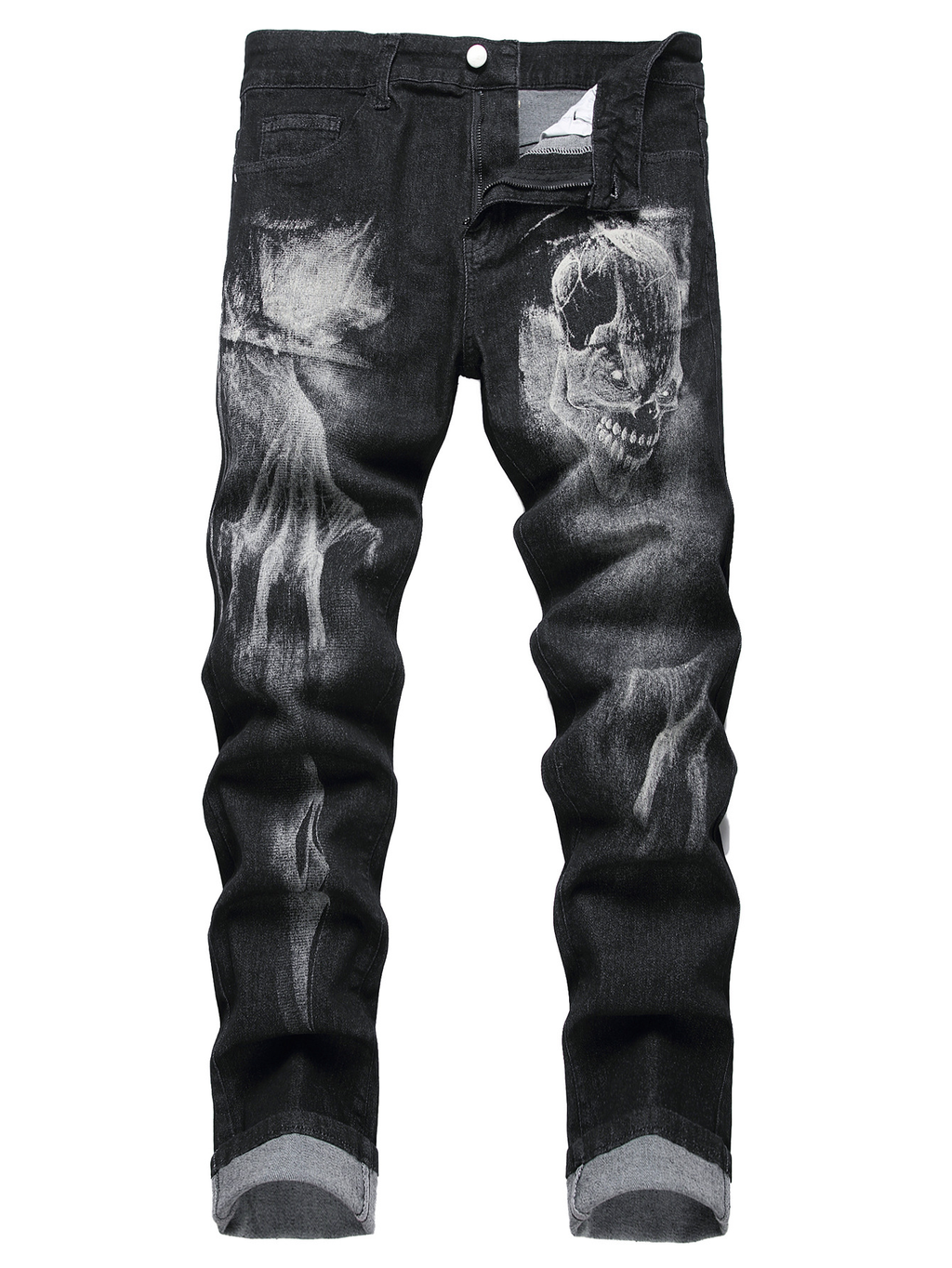 Personalized Slim 3D Pattern Men's Jeans Pants
