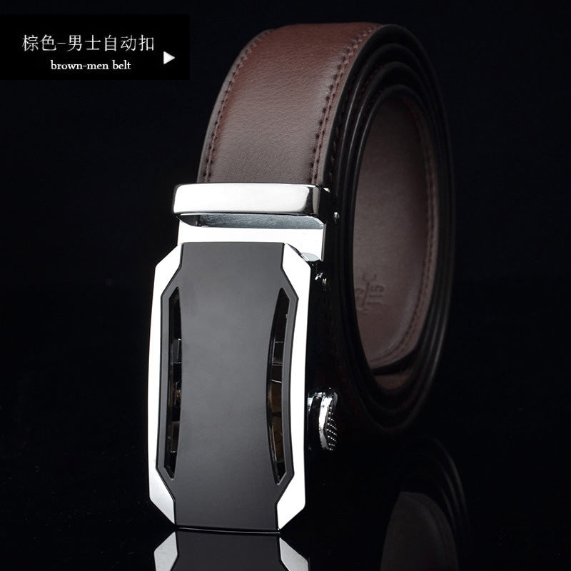 Men's Genuine Leather Automatic Buckle Belt (Wholesale)
