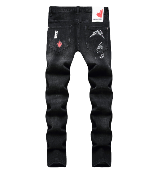 Embroidered Eagle Slim Fit Men's Jeans