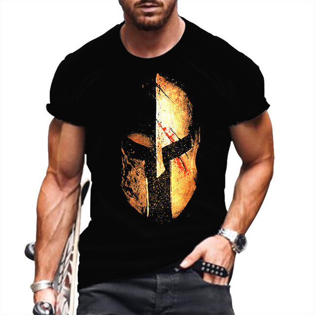 Men's 3D Printed Retro Knight Long Sleeve T-Shirt