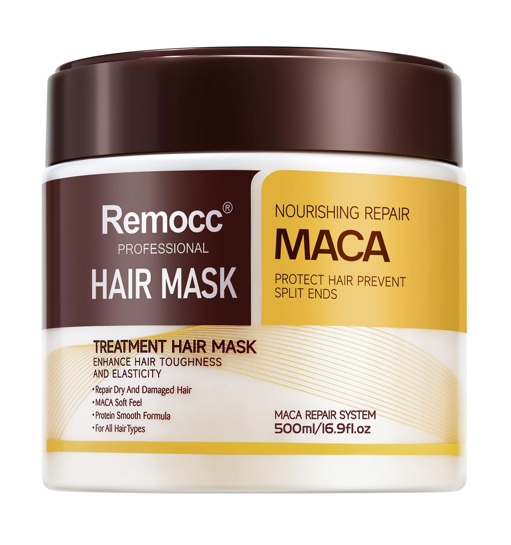 Remocc Keratin Hair Mask Essence - 16.9floz 500ML Argan Oil Collagen Treatment Conditioner Hair Mask Extremely Deep Conditioning Treatment for Dry Damaged Hair All Hair Types