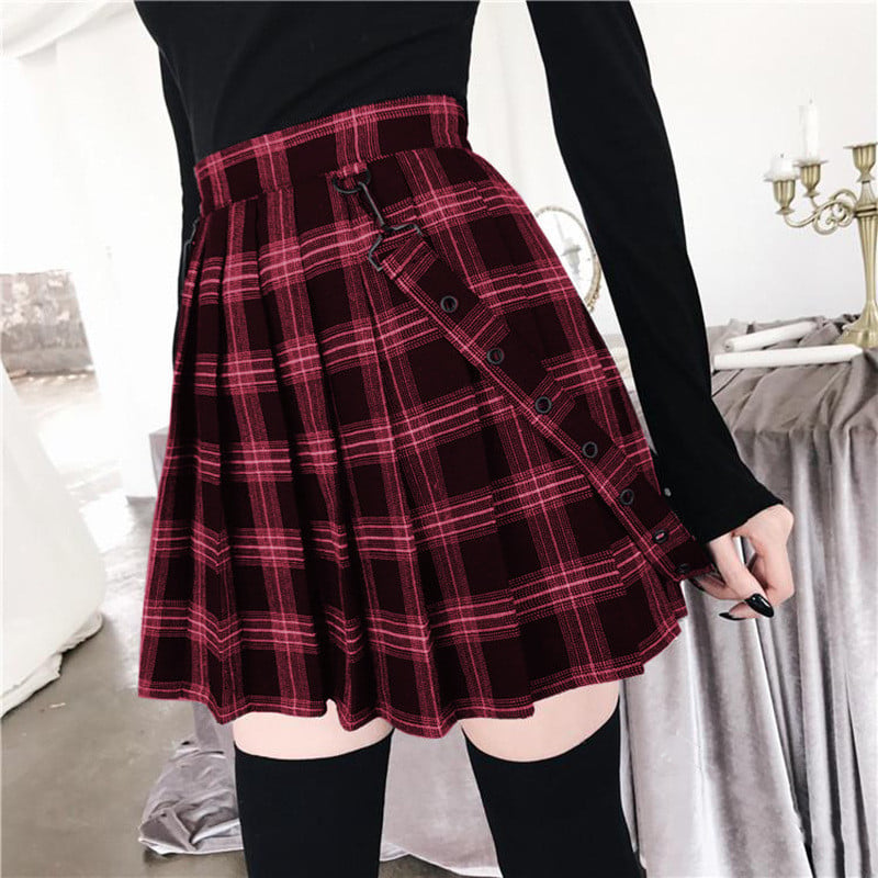 High Waist A-Line Pleated Skirt