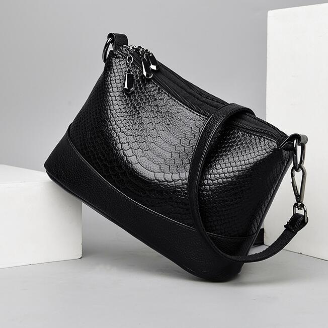 Women's Retro Crocodile Pattern Shoulder Crossbody Bag