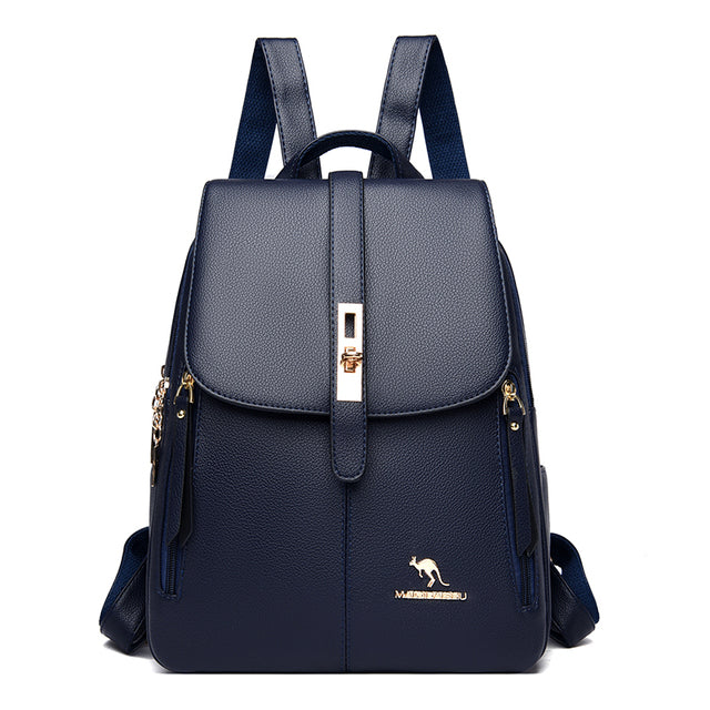 Fashion Leather Backpack for Women - Travel & School Use