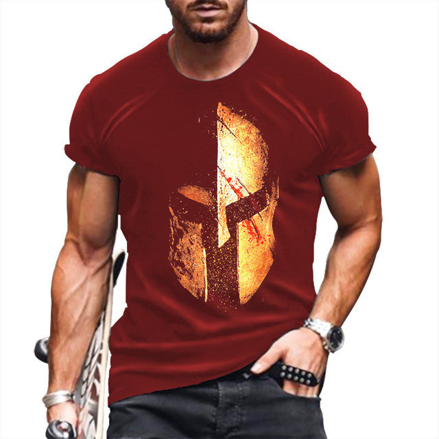 Men's 3D Printed Retro Knight Long Sleeve T-Shirt