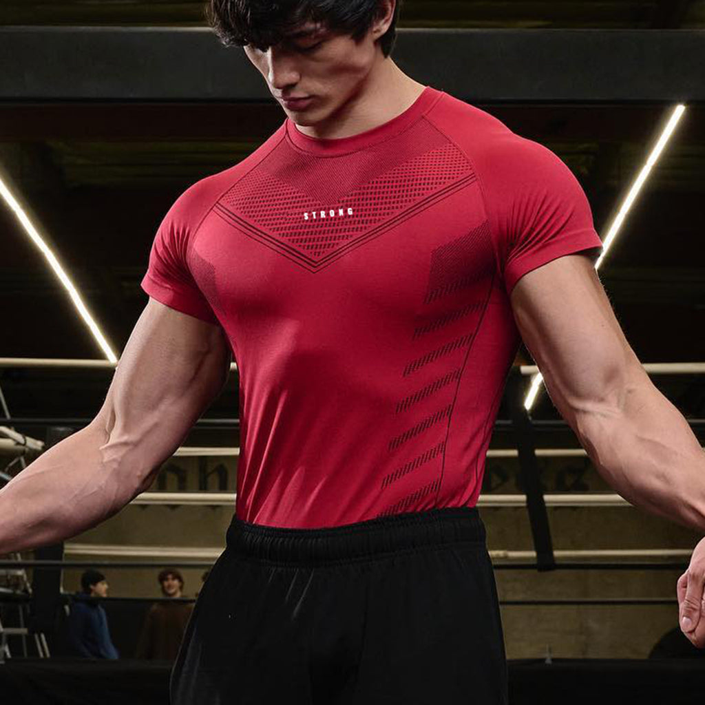 Men's American Style Quick-Dry Athletic Short Sleeve Shirt
