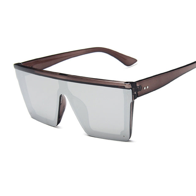 Oversized Black Square Sunglasses for Men and Women