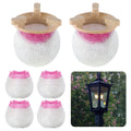 Ceoighe 6 Pcs Gas Lamp Mantles with 2 Porcelain Attachment Ring Soft Inverted Mantle Lantern Mantles Gaslight Mantles for Outdoor Gas Lights Standard Gas Lamps Inverted Gas Mantles