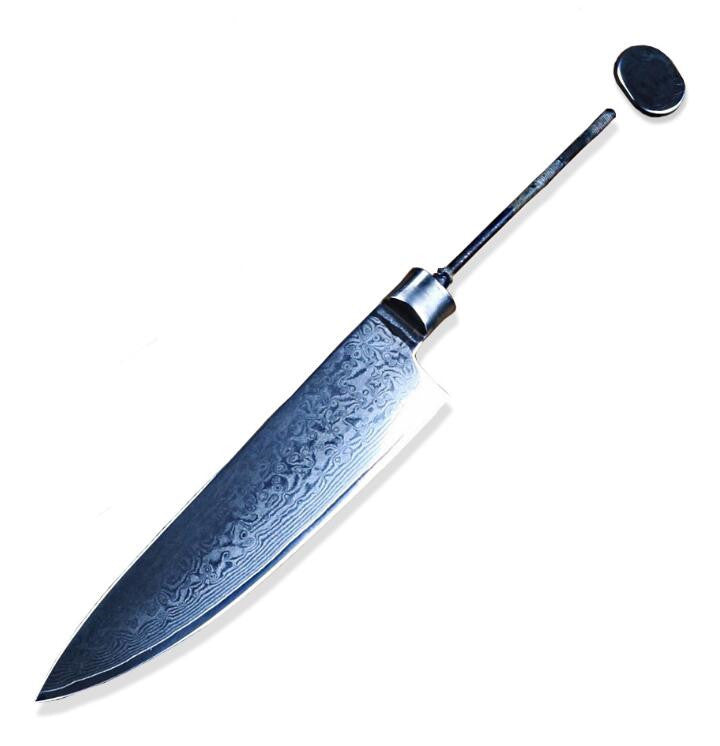 Damascus Chef Knife 8-Inch Blade and Blank
