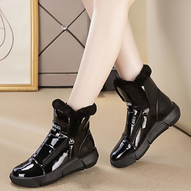 2020 Women's Winter Short Plush Snow Boots with Thick Sole