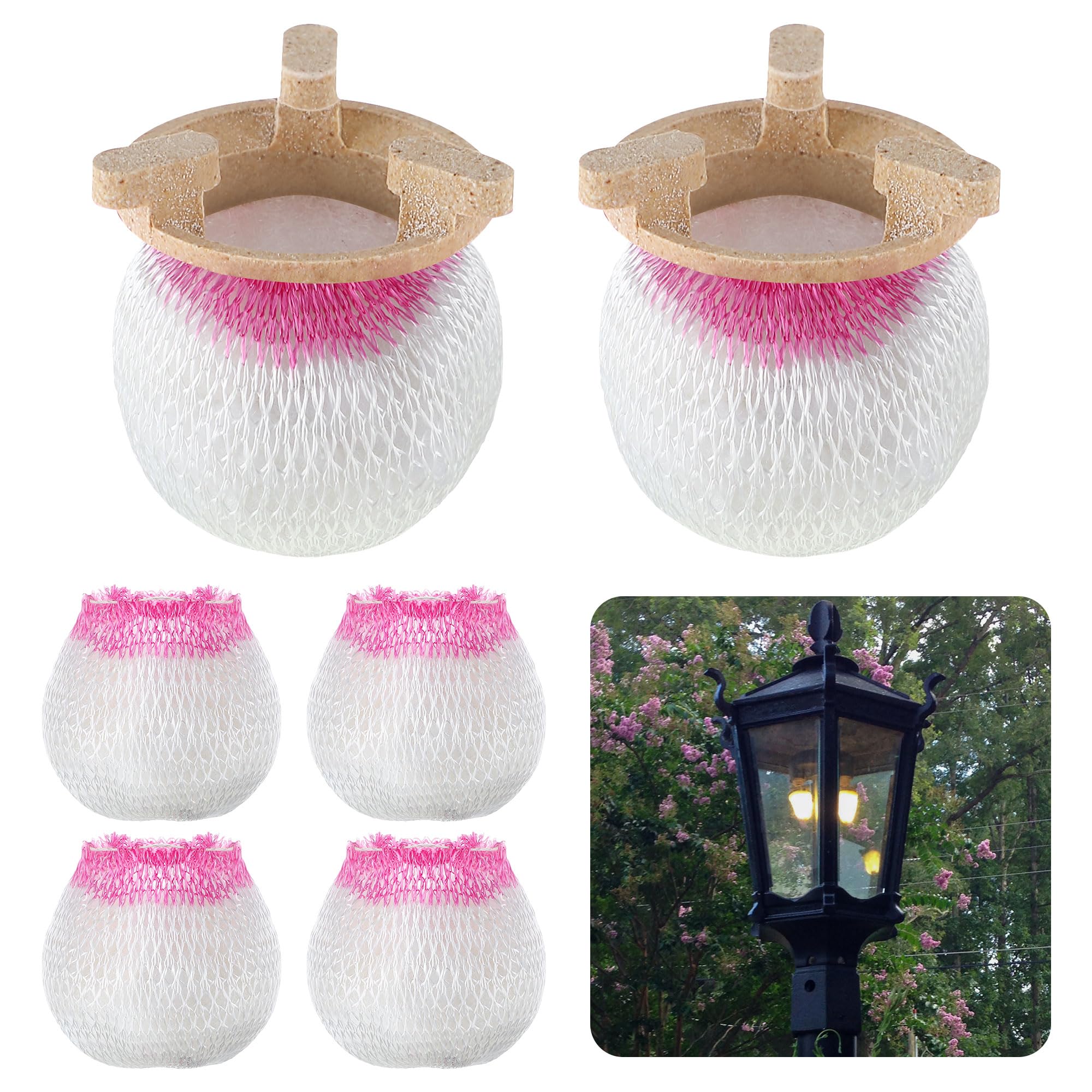 Ceoighe 6 Pcs Gas Lamp Mantles with 2 Porcelain Attachment Ring Soft Inverted Mantle Lantern Mantles Gaslight Mantles for Outdoor Gas Lights Standard Gas Lamps Inverted Gas Mantles