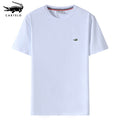 Comfortable Solid Color Cotton Crew Neck T-Shirt