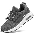 Ugmikdo Kids Shoes Boys Girls Running Tennis Athletic Toddler Air Shoes Breathable Lightweight Fashion Sneakers for Sports Athletic Gym Walking A Grey Size 1 Little Kid