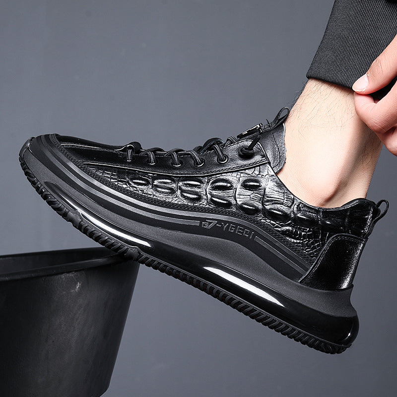 Men's Breathable Crocodile Pattern Sports Shoes