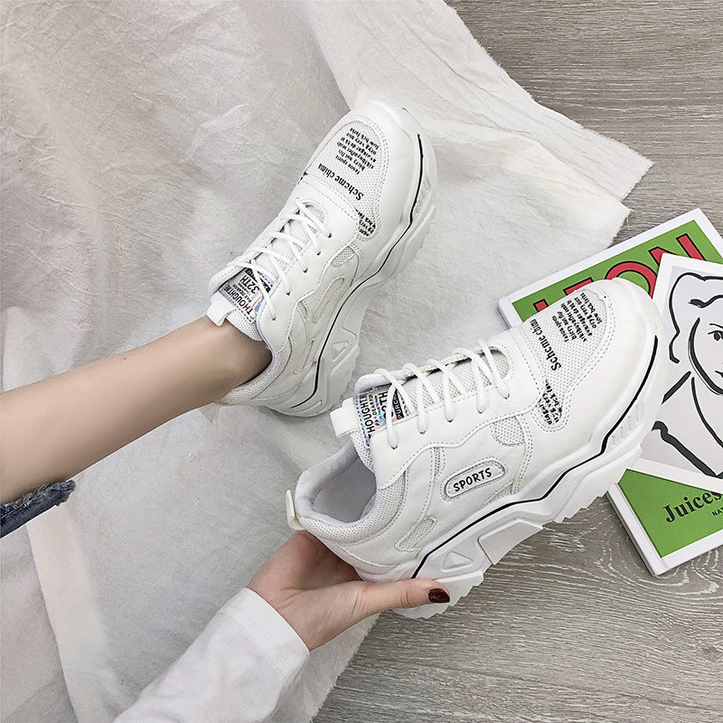 Korean Style Women's Platform Casual Dad Sneakers