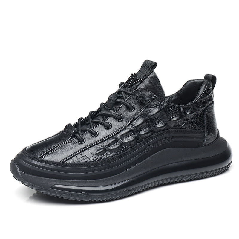 Men's Breathable Crocodile Pattern Sports Shoes