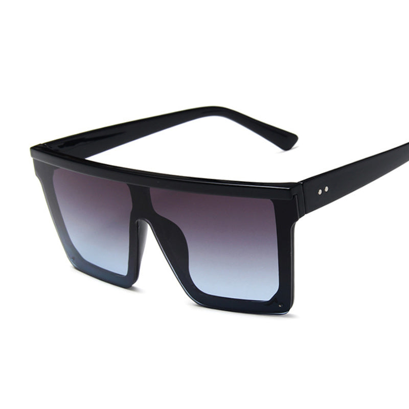 Oversized Black Square Sunglasses for Men and Women