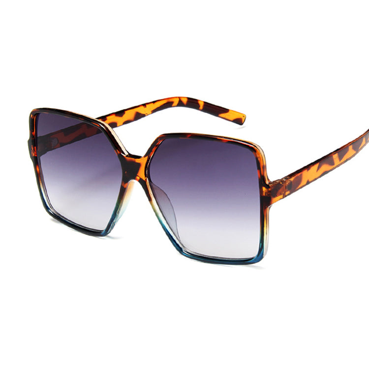 Oversized Black Square Gradient Sunglasses for Women